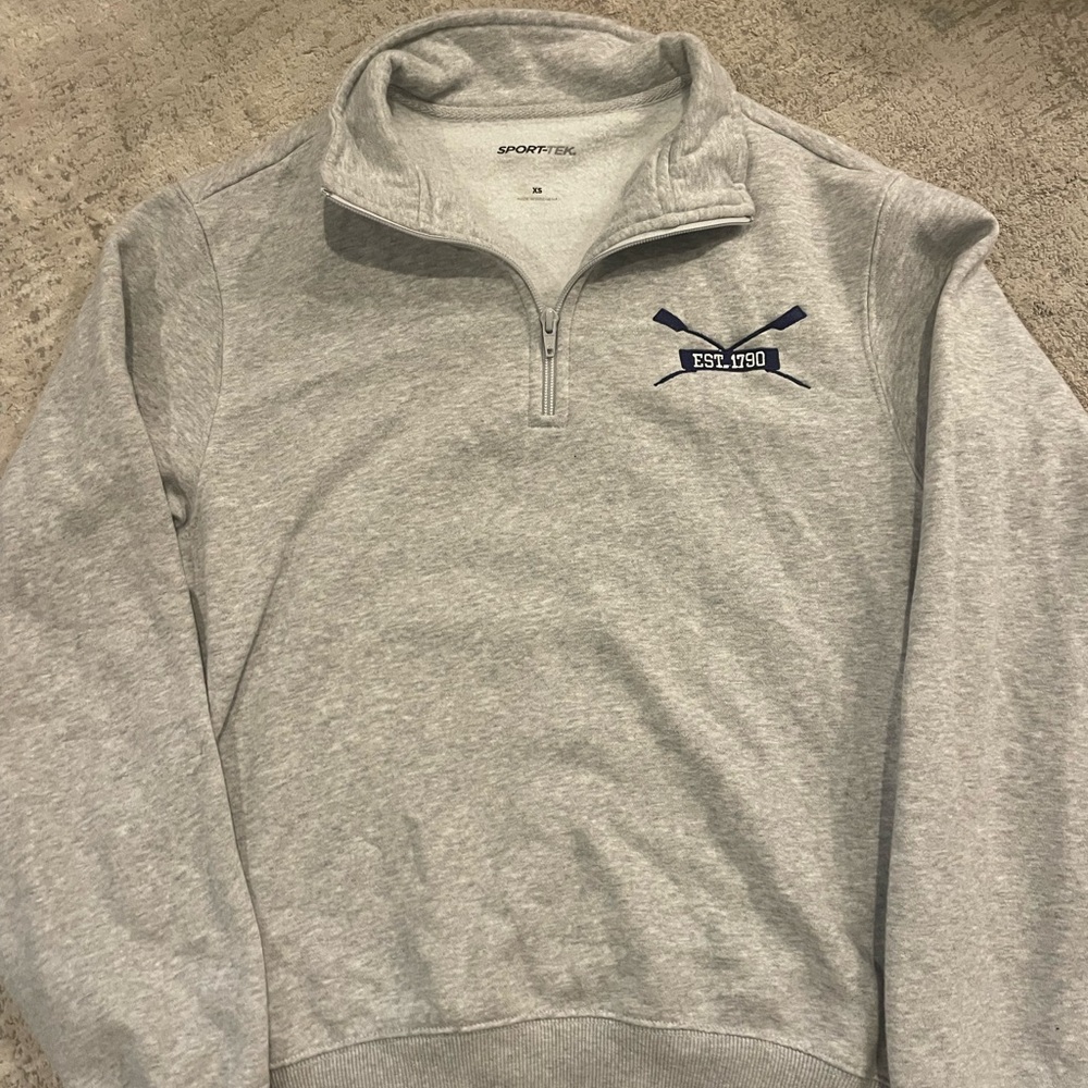 Sport-Tek Heather Gray Quarter-Zip Pullover